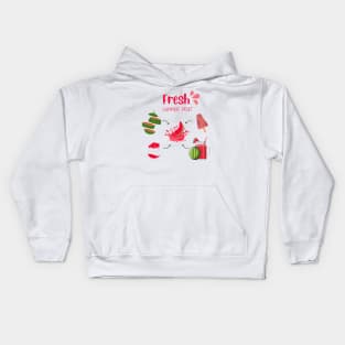 Watermelon Fresh Summer Fruit Kids Hoodie